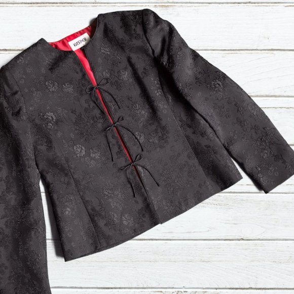 Kasper Black Long Sleeve Evening Jacket (New) - Picture 2 of 9